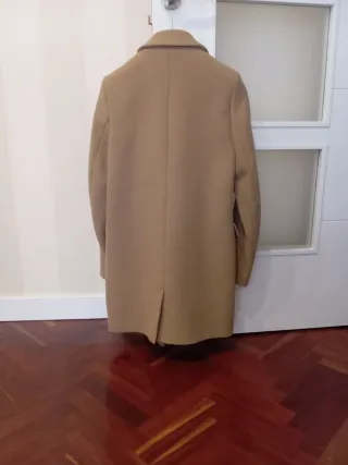 Abrigo de lana Pimkie beige talla Xs