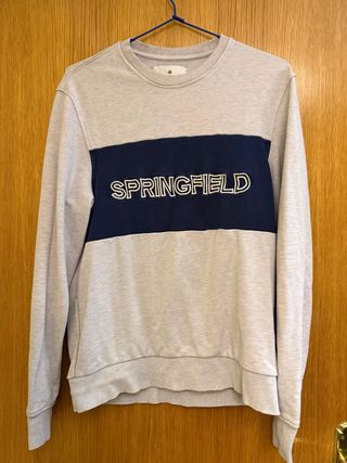 Sudadera Springfield Gris y Azul