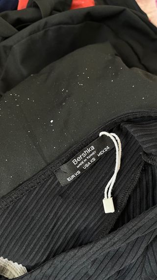 Top negro manga larga