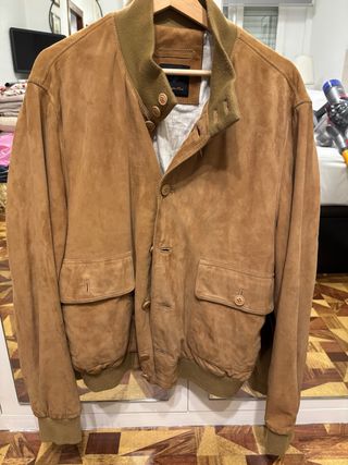 Chaqueta de ante marrón