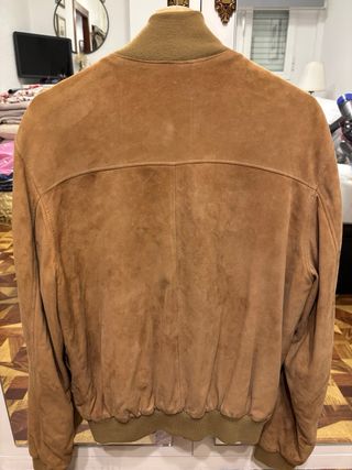 Chaqueta de ante marrón