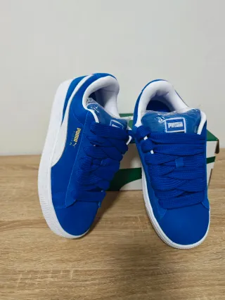 Sneakers Puma Suede XL Blu/Bianco Tg 37.5 nuove