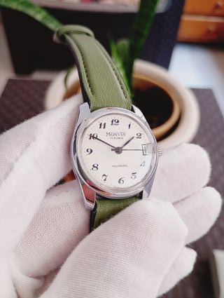 Reloj Monvis Plata y Verde