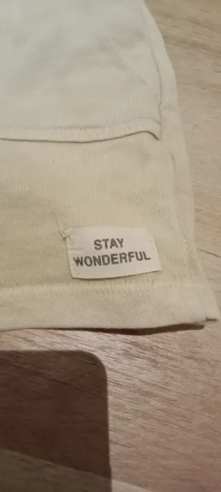 Pantalones Zara 10 años beige/blanco