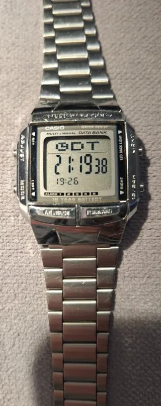 Reloj Casio Data Bank Digital Acero