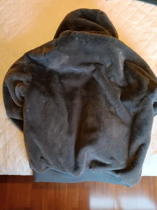 Abrigo reversible Zara gris oscuro