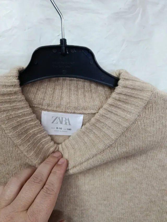 Vestido lana beige talla única