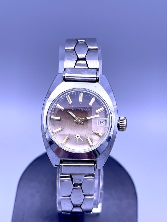 Reloj Geneva Vintage Cristal Facetado Años 70