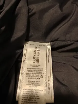 Chaqueta de esquí Spyder con pantalón Spyder negro