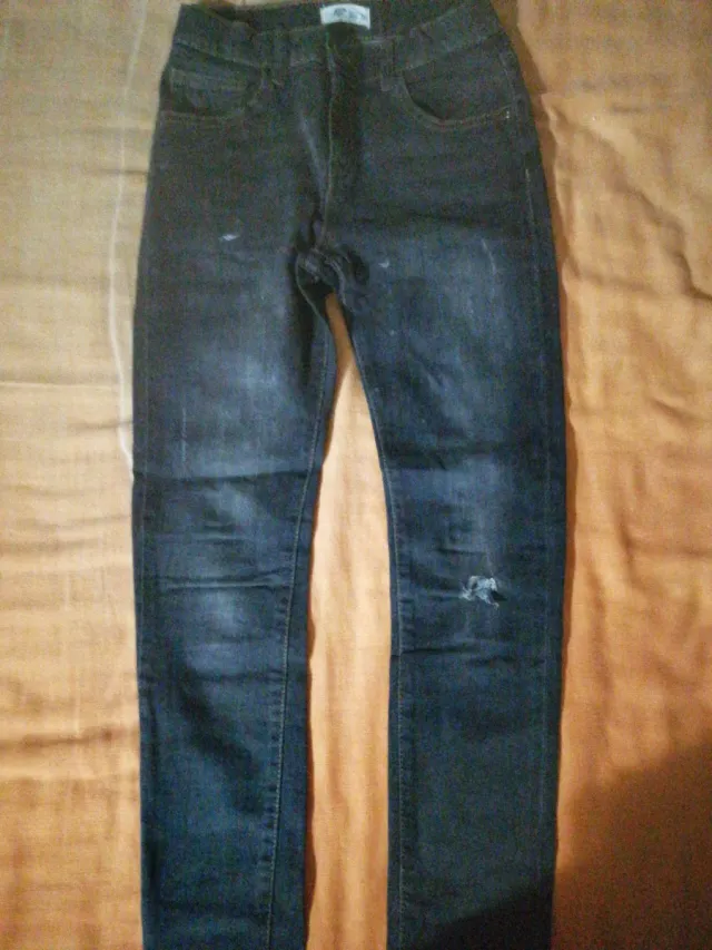 Vaqueros negros niño talla 11-12
