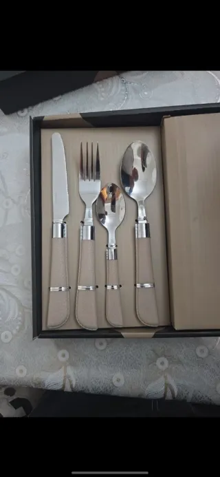 Set Posate 24 pz Bavaria Beige/Argento