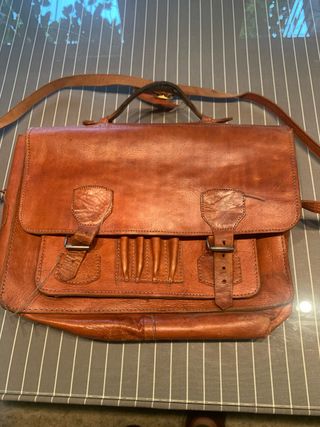Maletín cuero rústico multifuncional