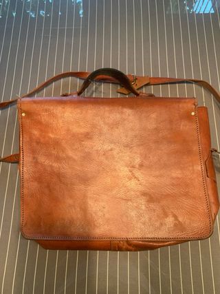 Maletín cuero rústico multifuncional