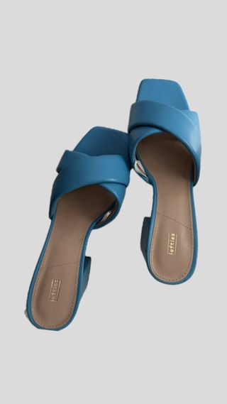 Zapatos tacón Lefties azul mujer