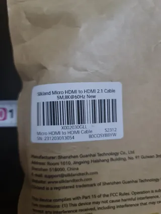 Cable Mini HDMI a HDMI 2.1 Silkland 5 Metros