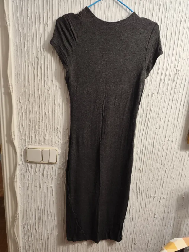 Vestido midi gris