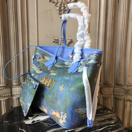 Bolso azul marino con temática Monet