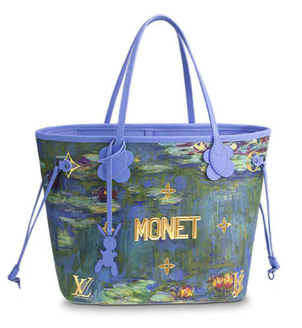 Bolso azul marino con temática Monet