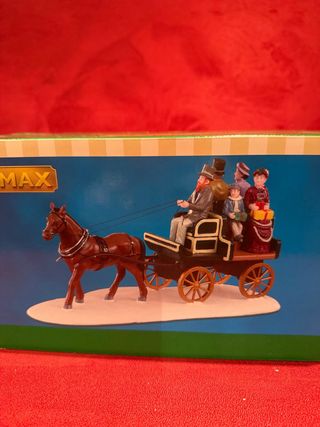 Lemax Carrozza con Cavallo e Figure