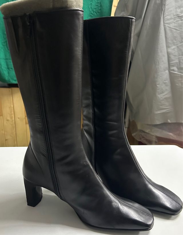 Botas de piel mujer media caña