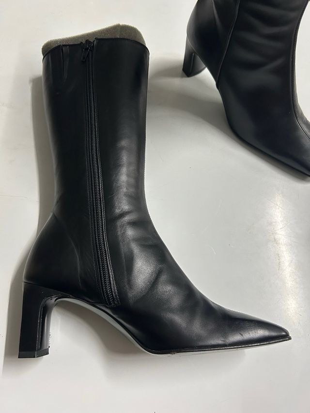 Botas de piel mujer media caña