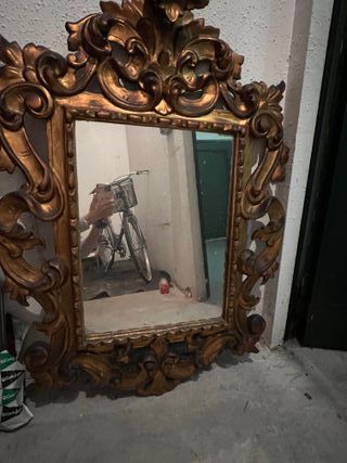 Espejo Antiguo Dorado