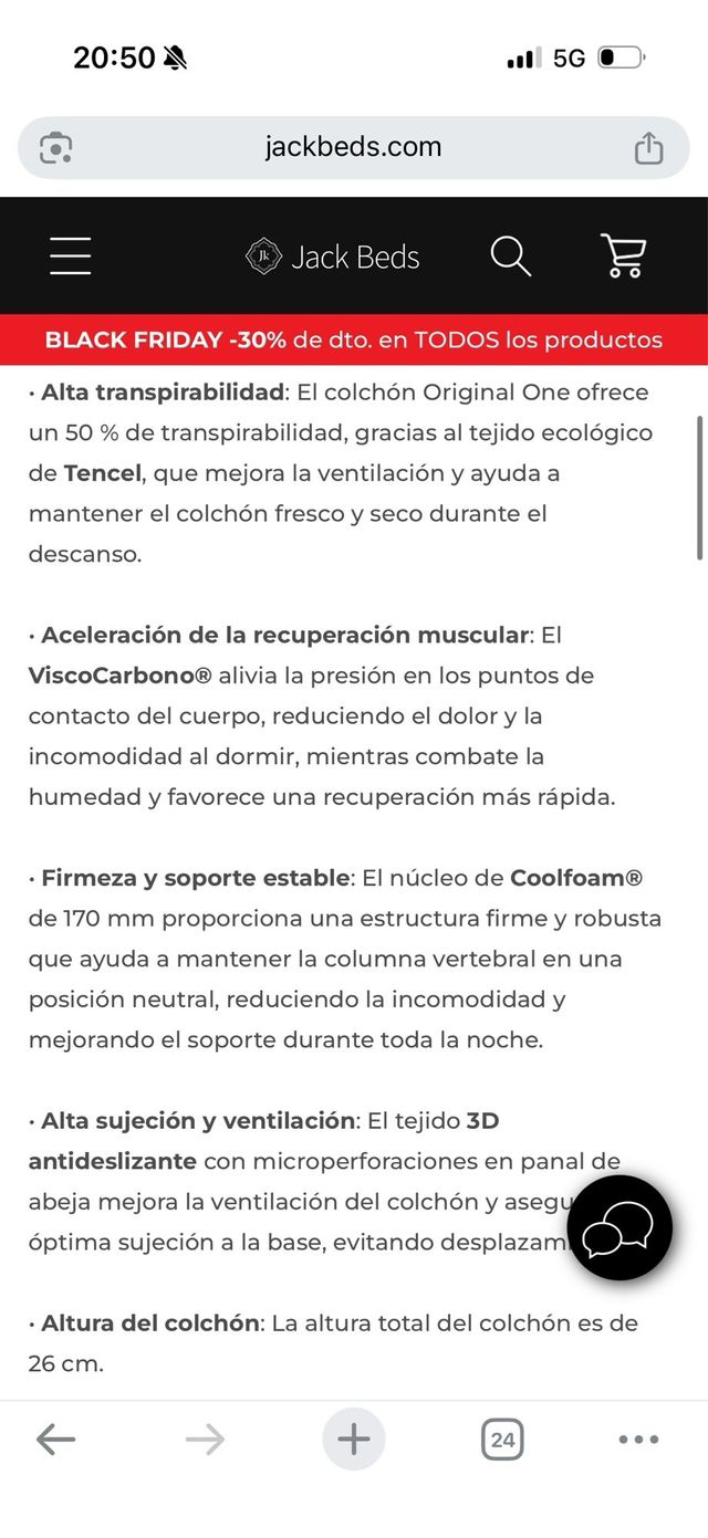 Colchón El One v2 Jack Beds