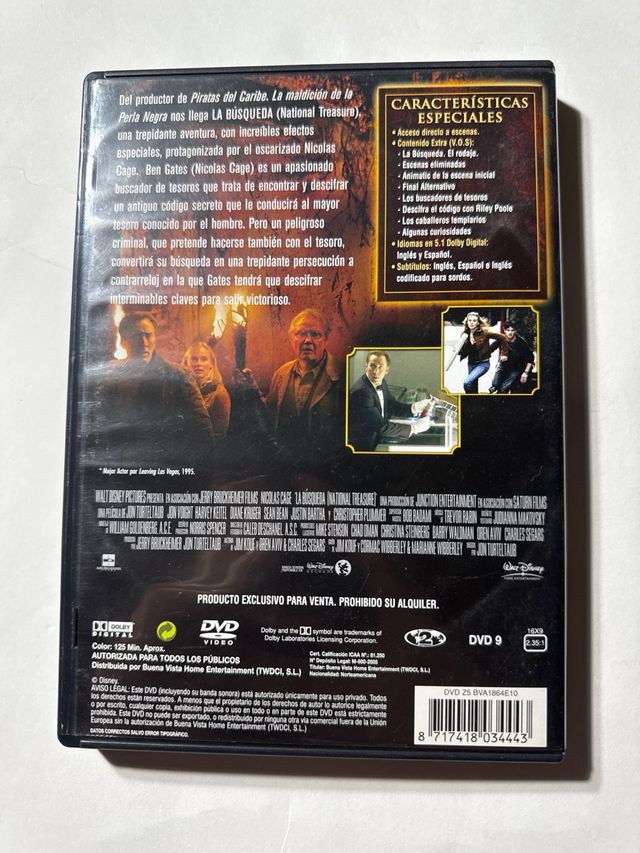 DVD La Búsqueda Nacional del Tesoro