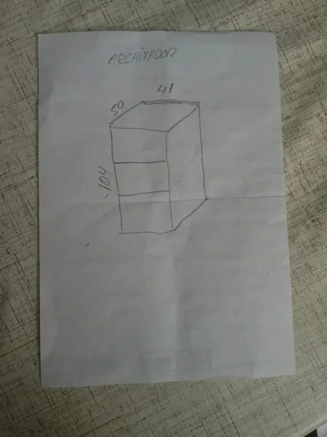 Archivador metálico 3 cajones