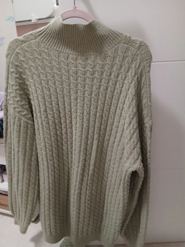 Conjunto Zara Jersey y Pantalón Tejido Verde T.13-