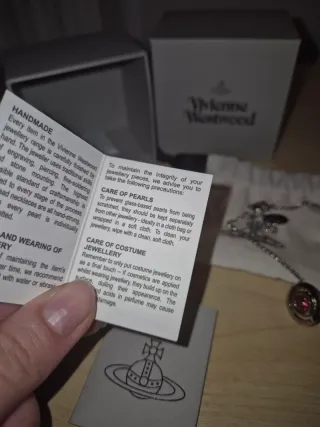 Collana Vivienne Westwood Orb Rosa Argento