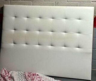 Cabecero de Cama Blanco Piel Sintética