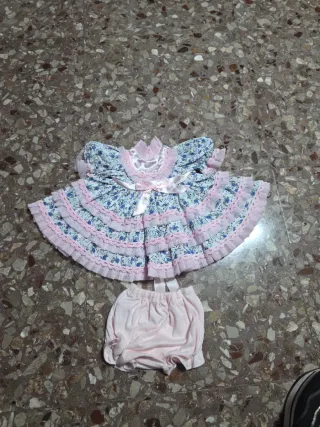 Vestito bambola floreale con mutandine