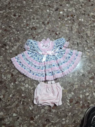 Vestito bambola floreale con mutandine