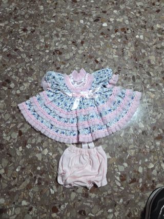 Vestito bambola floreale con mutandine