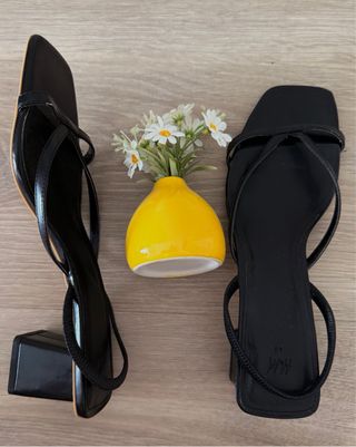 Sandalias tacón negras