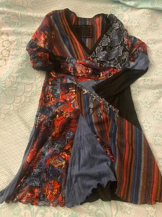 Vestito patchwork multicolore