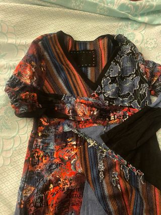 Vestito patchwork multicolore