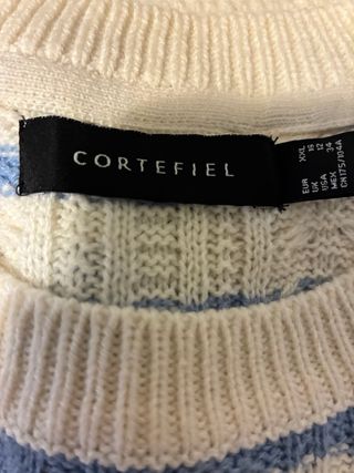 Jersey Cortefiel Rayas Azul Blanco