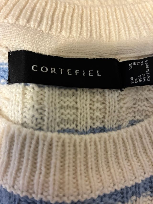 Jersey Cortefiel Rayas Azul Blanco