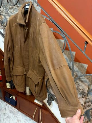 Giacca vera pelle vintage uomo