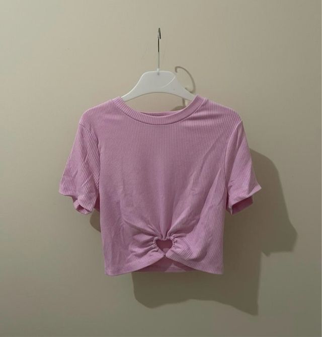 Top rosa detalle corazón