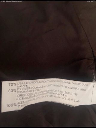 Abrigo marrón de lana con cinturón de Zara