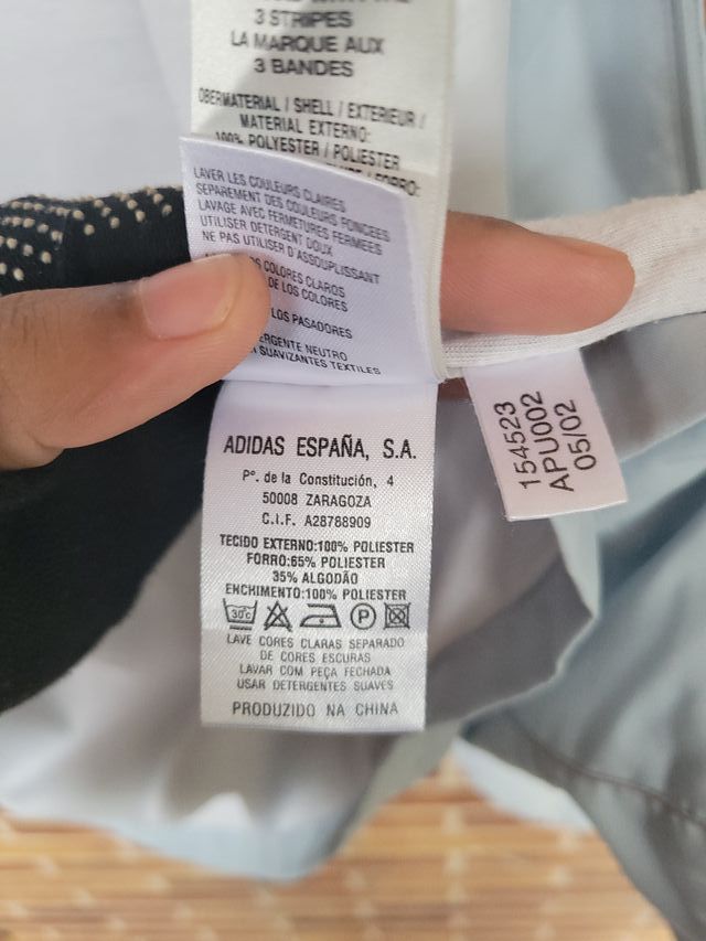 Chaqueta Adidas Vintage Gris Claro Mujer