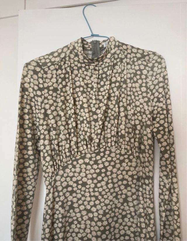 Vestido largo estampado floral Mango