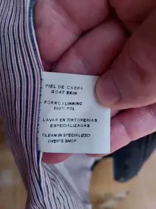 Chaquetón de piel de cabra. Hombre.