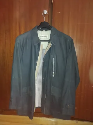 Chaquetón de piel de cabra. Hombre.