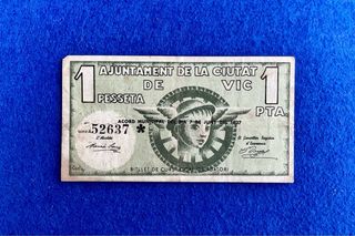 1 PESETA DE VIC. 1937 (GUERRA CIVIL)