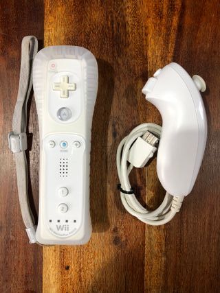 Wiimote Wii bianco motion plus integrato e nunchuk
