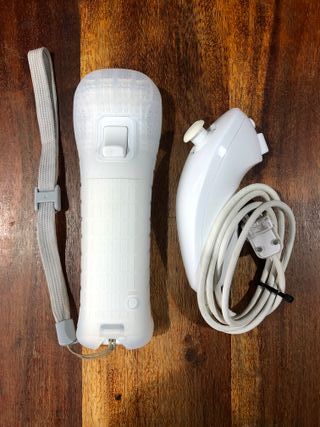 Wiimote Wii bianco motion plus integrato e nunchuk